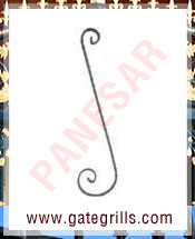 Wrought Iron scrolls - Ornamental Iron scrolls - gate scrolls - mild steel scrolls - cast iron scrolls - gate scrolls manufacturers exporters suppliers in india